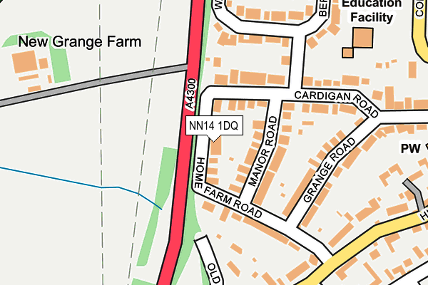 NN14 1DQ map - OS OpenMap – Local (Ordnance Survey)