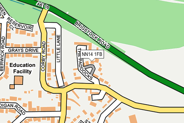NN14 1FB map - OS OpenMap – Local (Ordnance Survey)