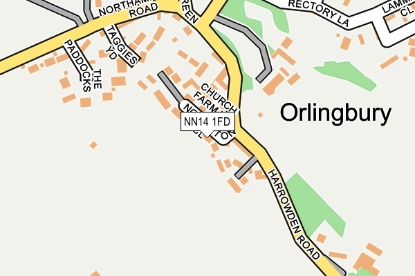 NN14 1FD map - OS OpenMap – Local (Ordnance Survey)