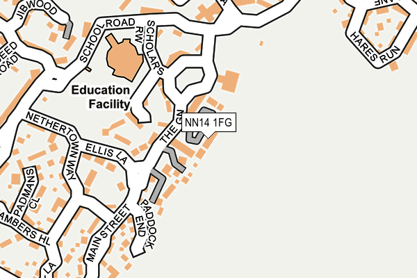 NN14 1FG map - OS OpenMap – Local (Ordnance Survey)