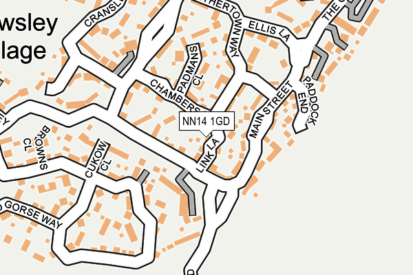 NN14 1GD map - OS OpenMap – Local (Ordnance Survey)