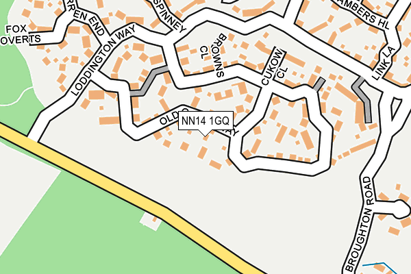 NN14 1GQ map - OS OpenMap – Local (Ordnance Survey)