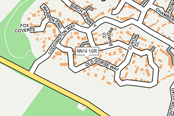 NN14 1GR map - OS OpenMap – Local (Ordnance Survey)