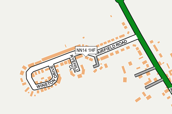 NN14 1HF map - OS OpenMap – Local (Ordnance Survey)