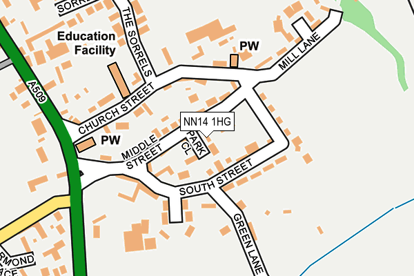 NN14 1HG map - OS OpenMap – Local (Ordnance Survey)