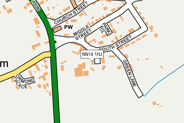 NN14 1HJ map - OS OpenMap – Local (Ordnance Survey)
