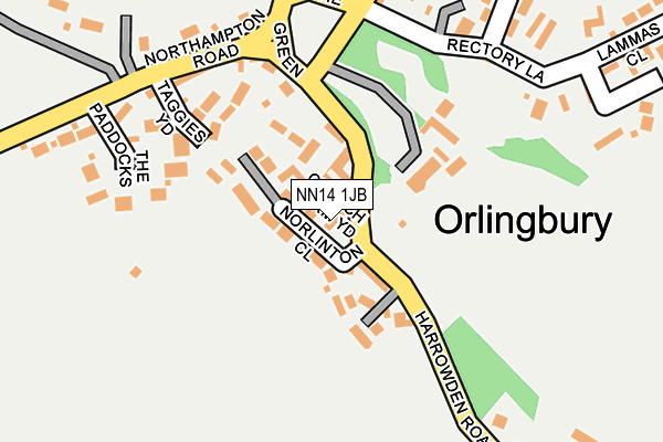 NN14 1JB map - OS OpenMap – Local (Ordnance Survey)