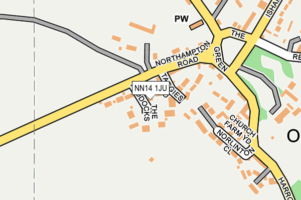 NN14 1JU map - OS OpenMap – Local (Ordnance Survey)