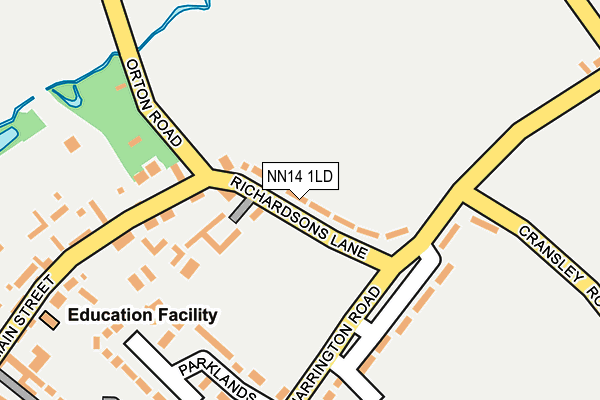 NN14 1LD map - OS OpenMap – Local (Ordnance Survey)