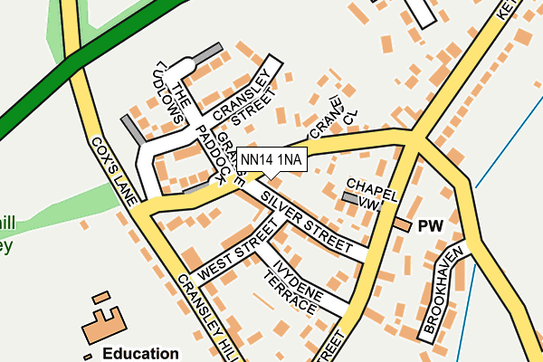 NN14 1NA map - OS OpenMap – Local (Ordnance Survey)