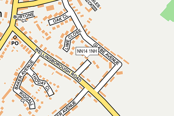 NN14 1NH map - OS OpenMap – Local (Ordnance Survey)