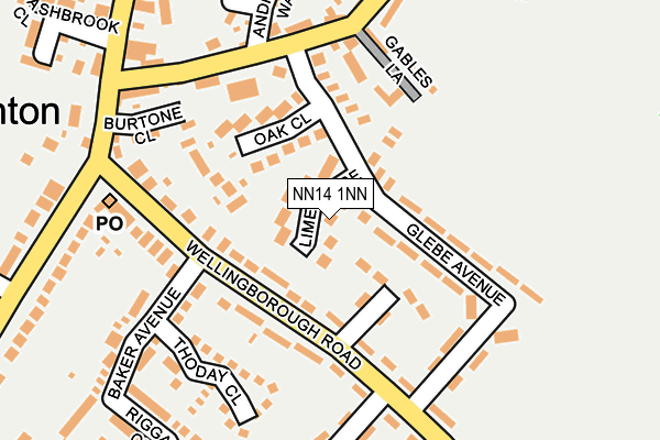 NN14 1NN map - OS OpenMap – Local (Ordnance Survey)