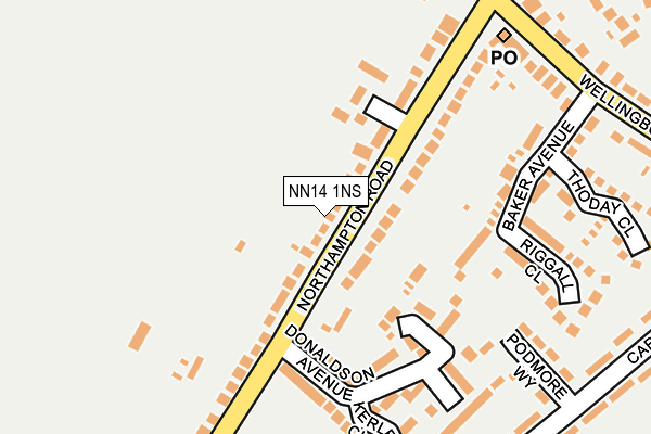 NN14 1NS map - OS OpenMap – Local (Ordnance Survey)
