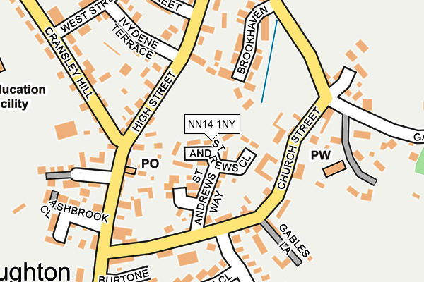 NN14 1NY map - OS OpenMap – Local (Ordnance Survey)