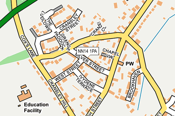 NN14 1PA map - OS OpenMap – Local (Ordnance Survey)