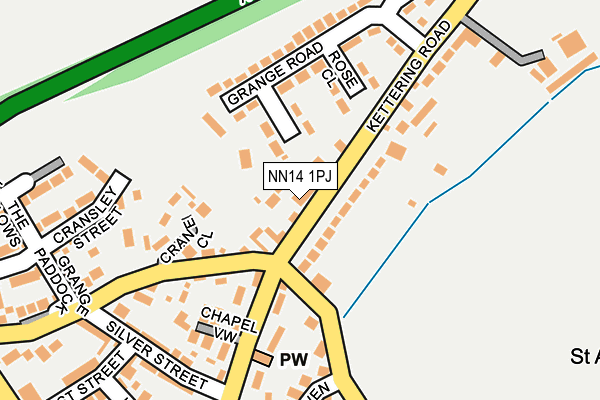 NN14 1PJ map - OS OpenMap – Local (Ordnance Survey)