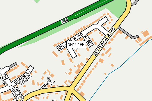 NN14 1PN map - OS OpenMap – Local (Ordnance Survey)