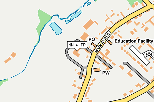 NN14 1PP map - OS OpenMap – Local (Ordnance Survey)