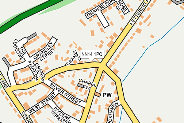 NN14 1PQ map - OS OpenMap – Local (Ordnance Survey)
