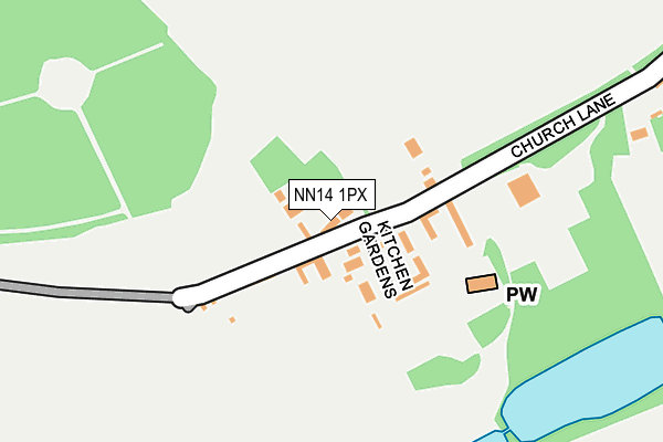 NN14 1PX map - OS OpenMap – Local (Ordnance Survey)