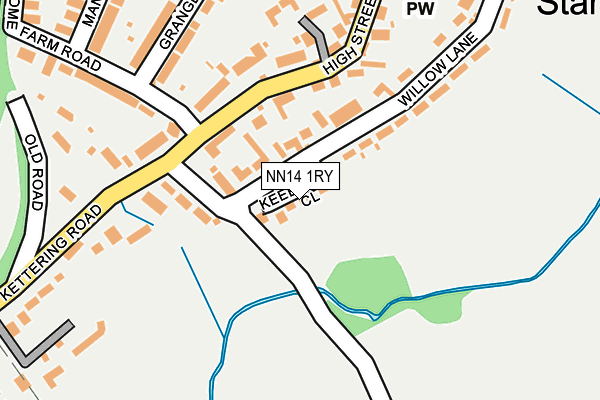 NN14 1RY map - OS OpenMap – Local (Ordnance Survey)