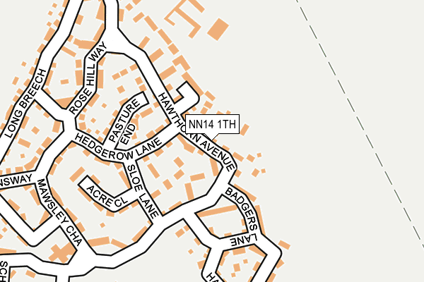 NN14 1TH map - OS OpenMap – Local (Ordnance Survey)