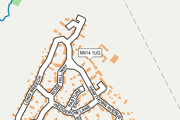 NN14 1UG map - OS OpenMap – Local (Ordnance Survey)