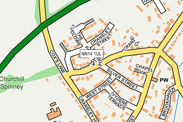 NN14 1UL map - OS OpenMap – Local (Ordnance Survey)