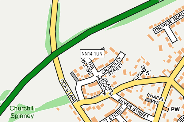 NN14 1UN map - OS OpenMap – Local (Ordnance Survey)
