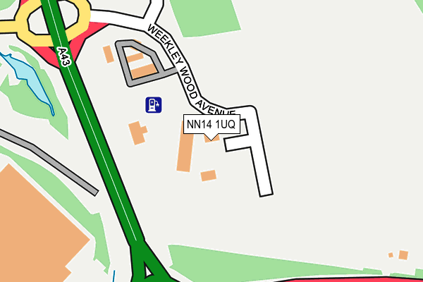NN14 1UQ map - OS OpenMap – Local (Ordnance Survey)