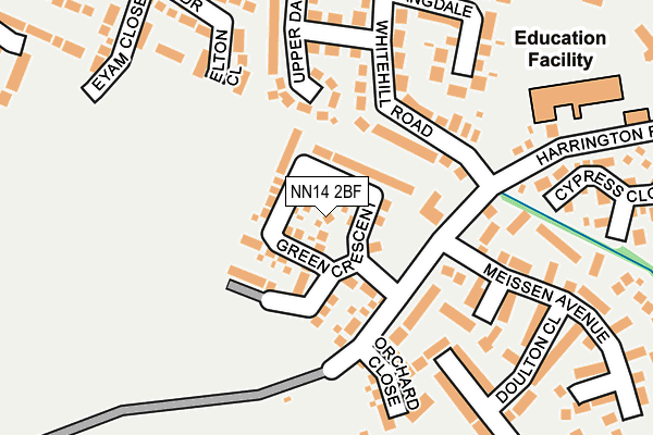 NN14 2BF map - OS OpenMap – Local (Ordnance Survey)