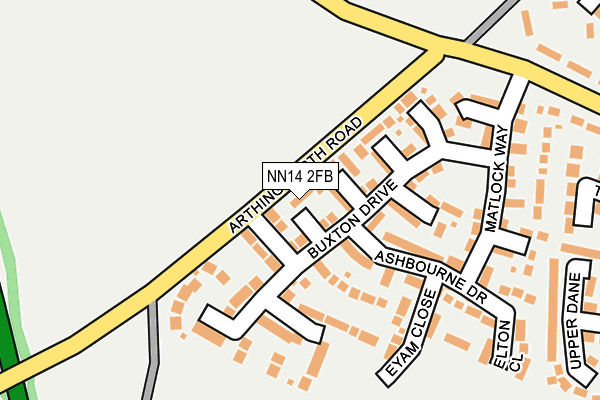 NN14 2FB map - OS OpenMap – Local (Ordnance Survey)