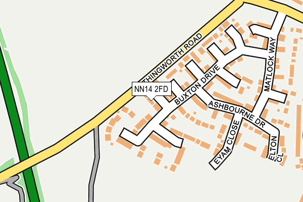 NN14 2FD map - OS OpenMap – Local (Ordnance Survey)