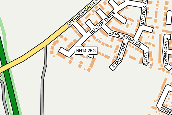 NN14 2FG map - OS OpenMap – Local (Ordnance Survey)