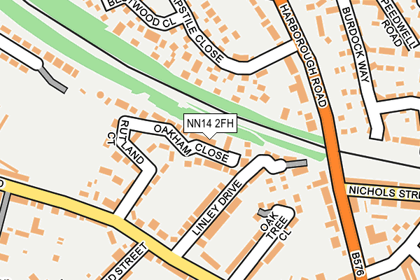 NN14 2FH map - OS OpenMap – Local (Ordnance Survey)