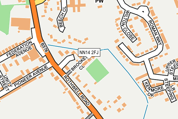NN14 2FJ map - OS OpenMap – Local (Ordnance Survey)