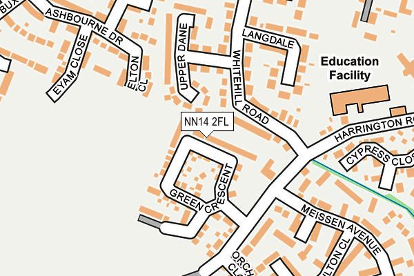 NN14 2FL map - OS OpenMap – Local (Ordnance Survey)