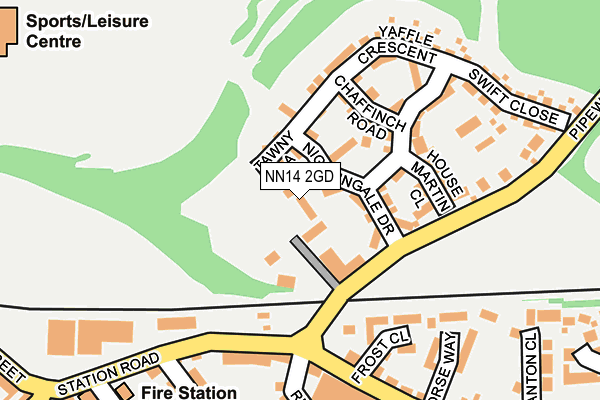NN14 2GD map - OS OpenMap – Local (Ordnance Survey)