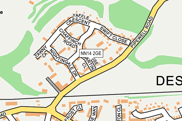 NN14 2GE map - OS OpenMap – Local (Ordnance Survey)