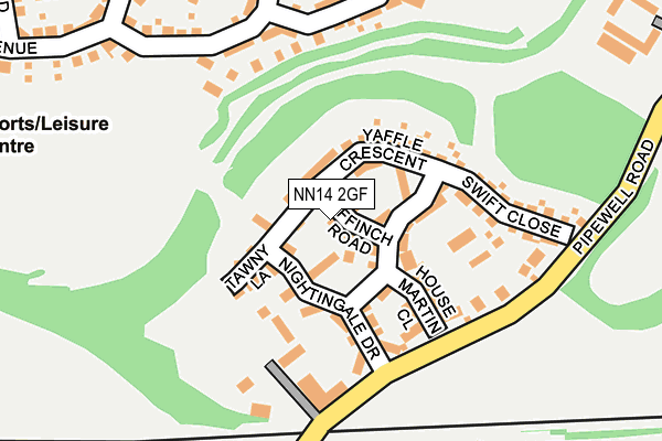 NN14 2GF map - OS OpenMap – Local (Ordnance Survey)