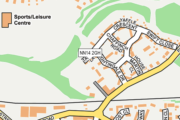 NN14 2GH map - OS OpenMap – Local (Ordnance Survey)