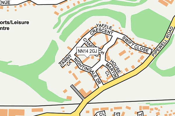 NN14 2GJ map - OS OpenMap – Local (Ordnance Survey)