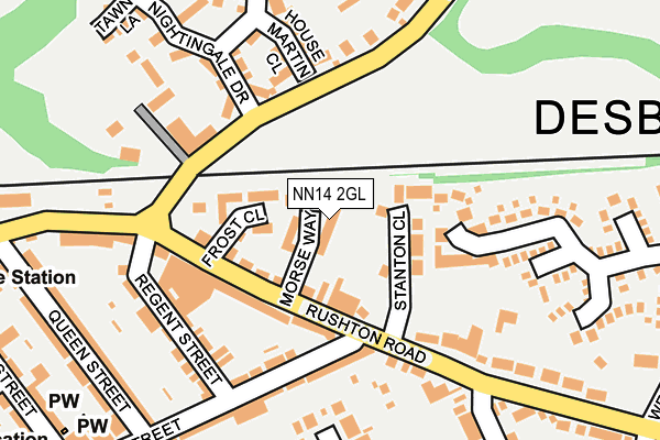 NN14 2GL map - OS OpenMap – Local (Ordnance Survey)