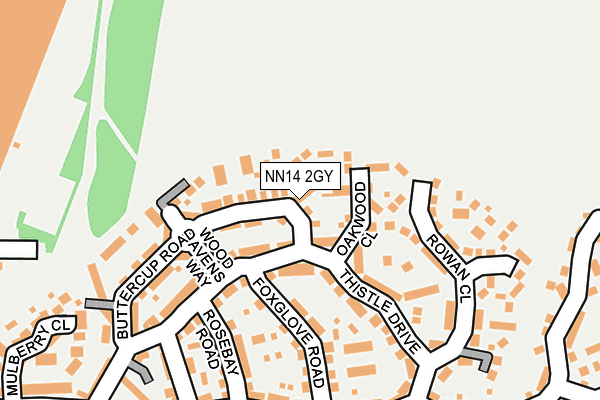 NN14 2GY map - OS OpenMap – Local (Ordnance Survey)