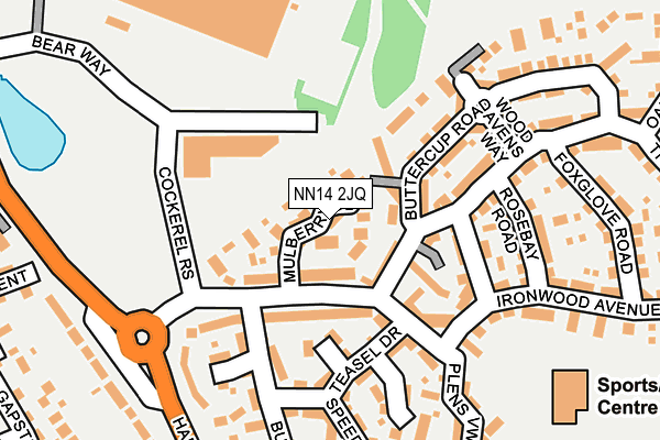 NN14 2JQ map - OS OpenMap – Local (Ordnance Survey)