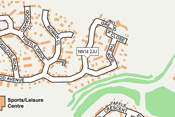 NN14 2JU map - OS OpenMap – Local (Ordnance Survey)