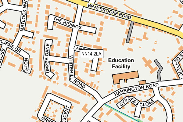 NN14 2LA map - OS OpenMap – Local (Ordnance Survey)