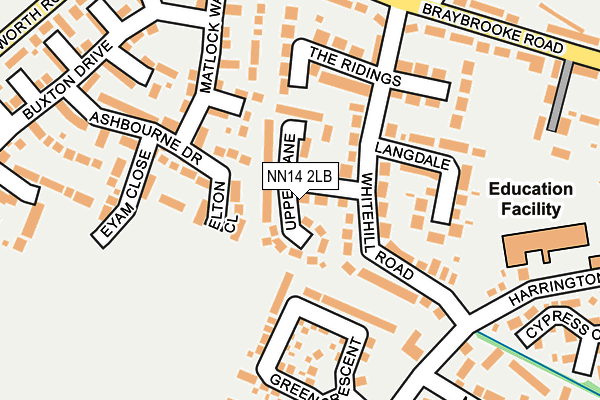 NN14 2LB map - OS OpenMap – Local (Ordnance Survey)