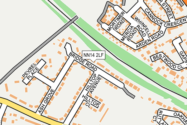 NN14 2LF map - OS OpenMap – Local (Ordnance Survey)