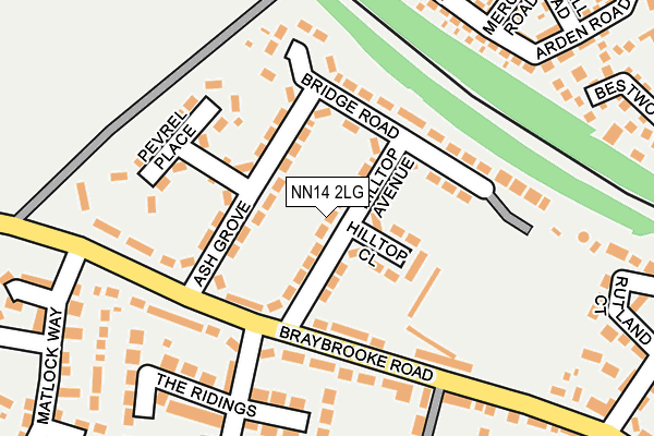 NN14 2LG map - OS OpenMap – Local (Ordnance Survey)